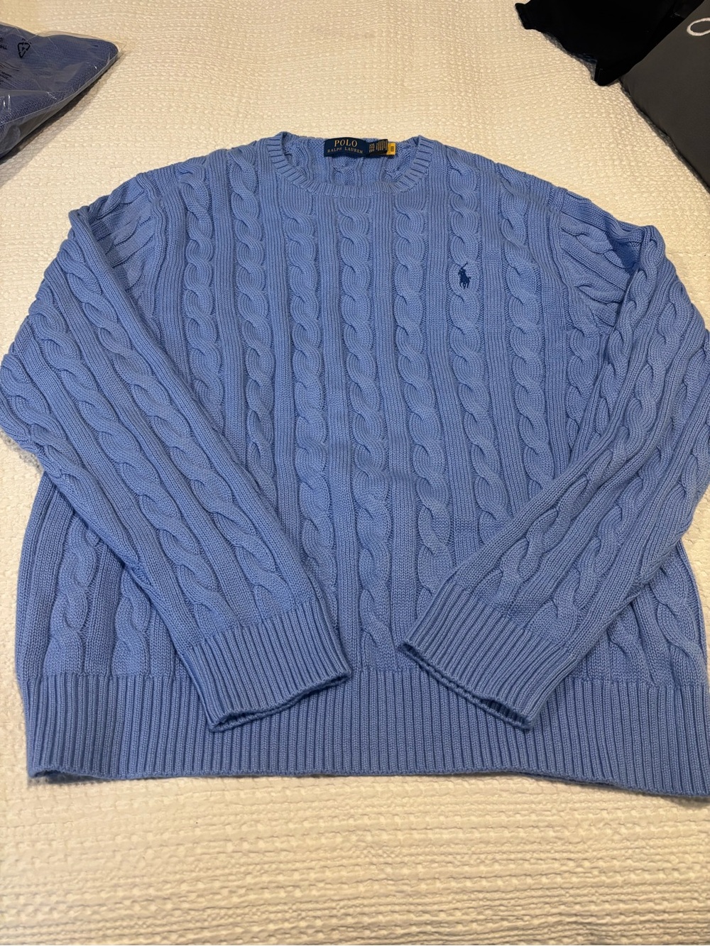 Ralph Lauren peri blue cable sweater